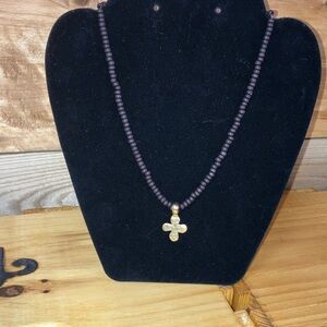 Gold Cross Pendant Necklace